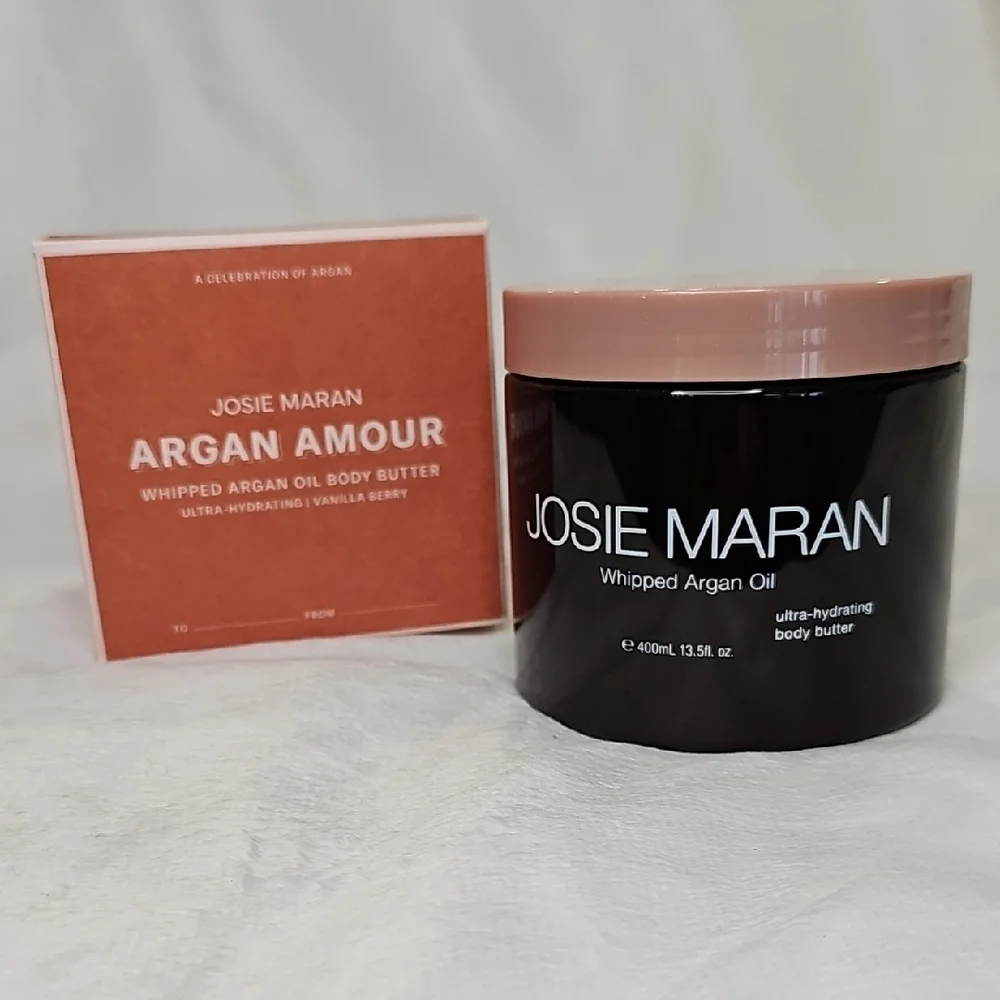 NEW! Josie Maran 13.5 oz Argan Amour Whipped Argon Oil Body Butter-Vanilla Berry - Picture 4 of 4